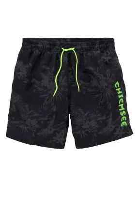 Chiemsee Badeshorts Badehose Herren schwarz-bedruckt im Online Shop von kaufen
